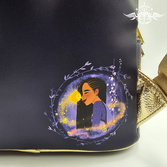 Loungefly Disney Parks Wish Asha Star Purple Mini Backpack Bag New - Picture 7 of 9